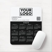 2025カレンダーのビジネスロゴQRコード白黒 マウスパッド (マウス)