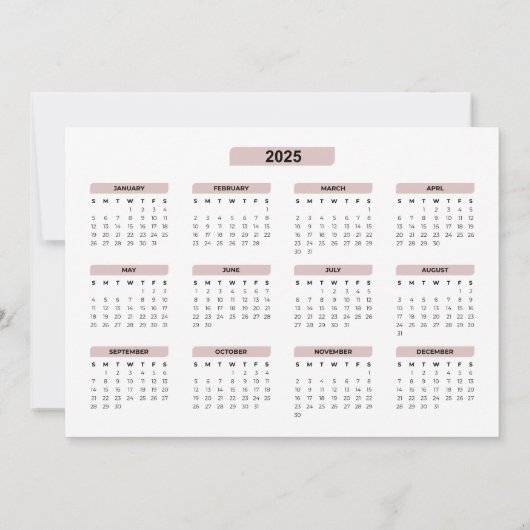 2025カレンダーの写真やる気を起こさせる シーズンカード (裏面)