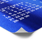 2025カレンダーの青い抽象芸術写真テンプレート ポスター (角)