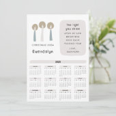 2025カレンダーやる気を起こさせる引用文クリスマスカード シーズンカード (スタンド正面)