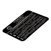 2025カレンダーカスタムビジネスロゴ名黒簡単 マグネット (左側)