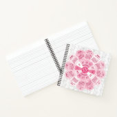 2025カレンダーカスタムボホレトロピンク花大理石 ノートブック (内部)