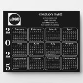 2025カレンダーカスタム会社の会社名とロゴブラック フォトプラーク (正面)