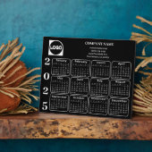 2025カレンダーカスタム会社の会社名とロゴブラック フォトプラーク (側面)