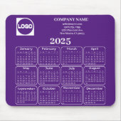 2025カレンダーカスタム会社の会社名とロゴ マウスパッド (正面)