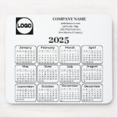 2025カレンダーカスタム会社の会社名とロゴ マウスパッド (正面)