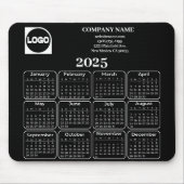 2025カレンダーカスタム会社の会社名とロゴ マウスパッド (正面)