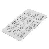 2025カレンダーカスタム文字灰色 マグネット (左側)