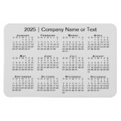2025カレンダーカスタム文字灰色 マグネット (横)