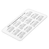 2025カレンダーカスタム文字白 マグネット (左側)