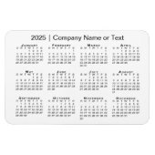 2025カレンダーカスタム文字白 マグネット (横)