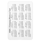 2025カレンダーカスタム文字白 マグネット (縦)