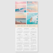 2025カレンダーカラーブロック4フォト磁気カード (正面)