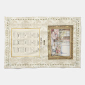 2025カレンダータオルパリビューカスタムメッセージ キッチンタオル (横)