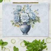 2025カレンダータオルブルーバラキッチンタオル キッチンタオル (折り畳み)