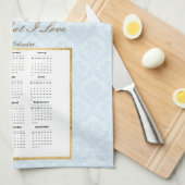 2025カレンダータオル神祝福アメリカ国旗のポピー キッチンタオル (四つ折り)