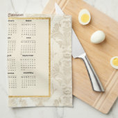 2025カレンダータオル馬 キッチンタオル (四つ折り)