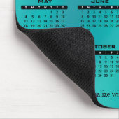 2025カレンダーティール(緑がかった色) – 年 マウスパッド (コーナー)