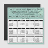 2025カレンダーハートリーフツリーフローラミントグリーン (正面/裏面)