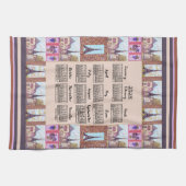 2025カレンダーパリエッフェルタワーポインティリスムアート キッチンタオル (横)