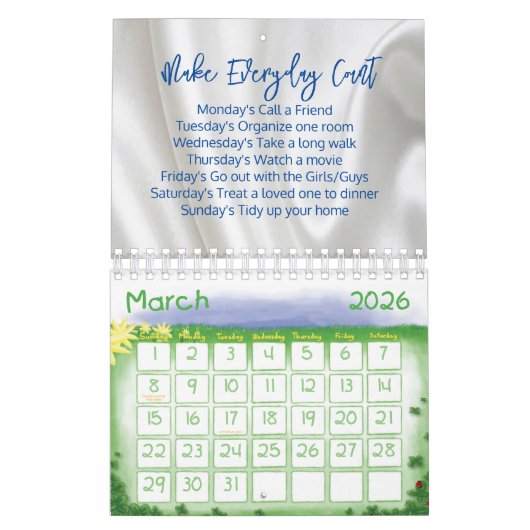 2025カレンダーフローラ毎日のカウント カレンダー (3月 2026)