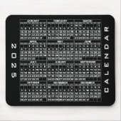 2025カレンダーマウスパッドブラック マウスパッド (正面)