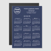 2025カレンダー事業ロゴ文字ネイビーマグネットカード (正面/裏面)