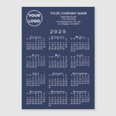 2025カレンダー事業ロゴ文字ネイビーマグネットカード (正面)