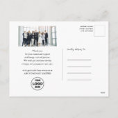 2025カレンダー企業のフォトブラック金ゴールドグリッター シーズンポストカード (裏面)