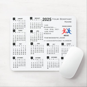 2025カレンダー会社のロゴと文字 マウスパッド