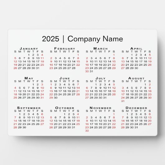 2025カレンダー会社名デスクトップ フォトプラーク (正面)