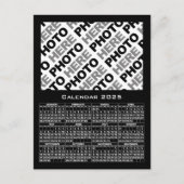 2025カレンダー写真黒ポストカードの追加 シーズンポストカード (正面)