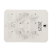 2025カレンダー冷蔵庫用マグネット マグネット (横)