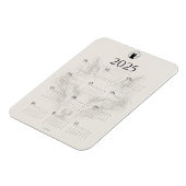 2025カレンダー冷蔵庫用マグネット マグネット (左側)