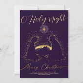 2025カレンダー出生Manger O Holy Night Script シーズンカード (正面)