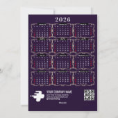 2025カレンダー出生Manger O Holy Night Script シーズンカード (裏面)