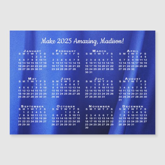 2025カレンダー動機づけ名カスタム名フォトマグネット (正面)