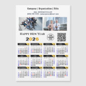 2025カレンダー業務用フォトロゴQRブラックマグネット (正面)