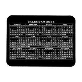 2025カレンダー磁石ブラック マグネット
