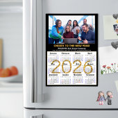 2025カレンダー金ゴールドグリッター事業写真磁気