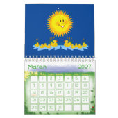 2025カレンダー黄色のアヒル&サンシャイン カレンダー (3月 2027)