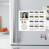 2025カレンダー黒金ゴールドビジネス写真磁気