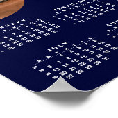 2025カレンダー4枚の写真コラージュファミリー記念品 ポスター (角)