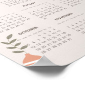 2025カレンダー ボヘミア ミッドセンチュリー アブストラクト ミニマル ポスター (角)