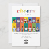 2025カレンダー モダン ホリデー 新年 フォト シーズンカード (正面)