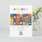 2025カレンダー モダン ホリデー 新年 フォト シーズンカード (スタンド正面)