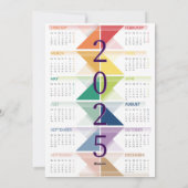 2025カレンダー モダン ホリデー 新年 写真1枚 シーズンカード (裏面)