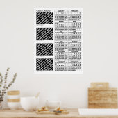 2025カレンダー 4枚の写真 ポスター 24x32インチ (キッチン)