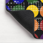 2025カレンダーLGBTQレインボー水玉模様オンブラック マウスパッド (コーナー)