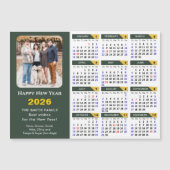 2025カレンダーSageグリーンミニマリスト写真磁気 (正面)